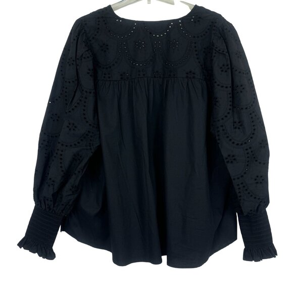 ELOQUII Elements Women's Plus Size Eyelet Puff Sleeve Top Size 24 - Picture 4 of 12